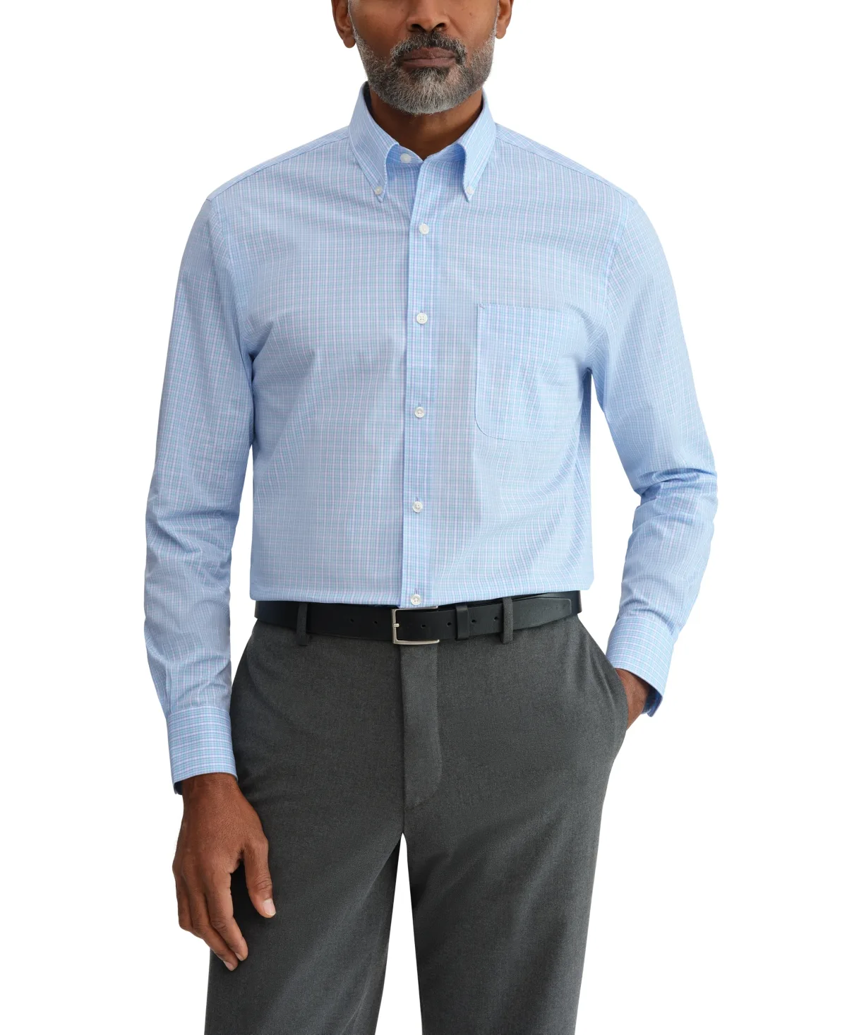 Regular Fit Wrinkle Resistant Stretch Dress Shirt