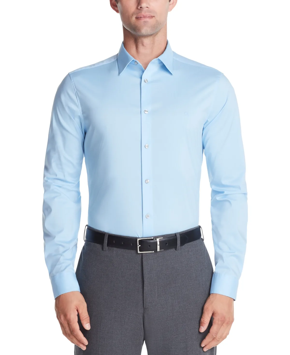 Slim-Fit Stretch Dress Shirt by Calvin Klein