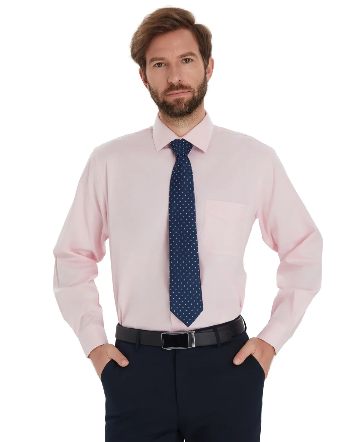Pinpoint Solid Dress Shirt by Club Room