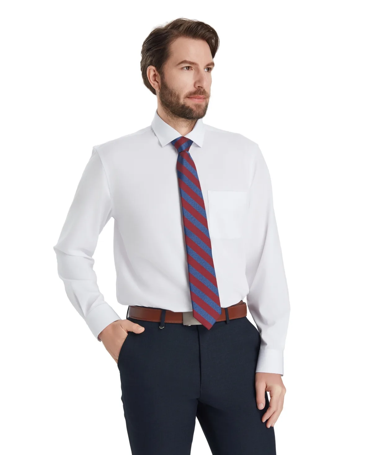 Regular-Fit Solid Dress Shirt by Club Room