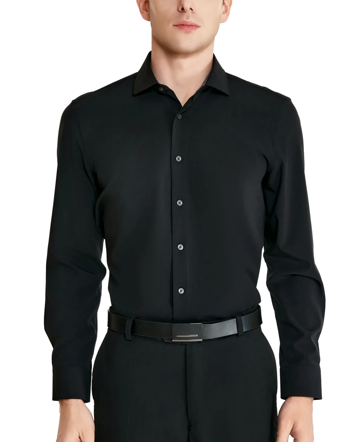 Slim-Fit Solid Poplin Dress Shirt by Tallia