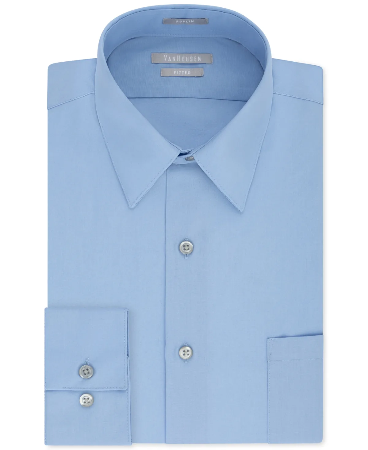 Athletic Fitted Poplin Dress Shirt by Van Heusen