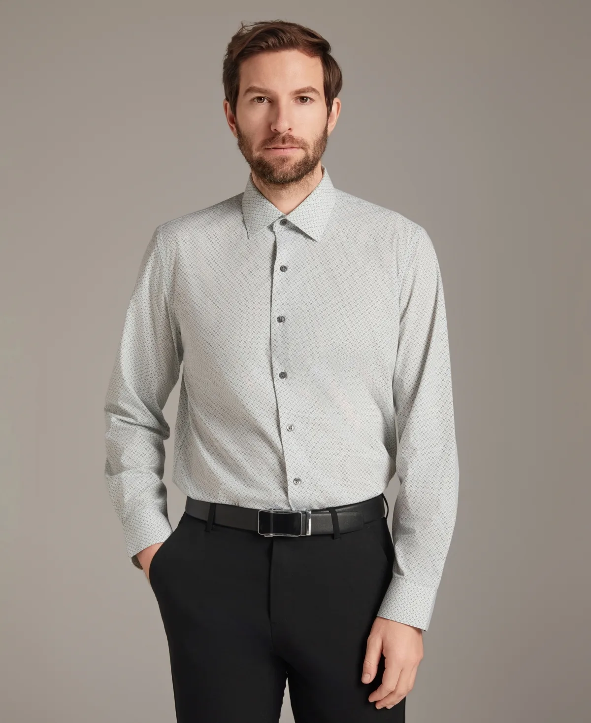 Regular Fit Micro Dot Dress Shirt by Alfani