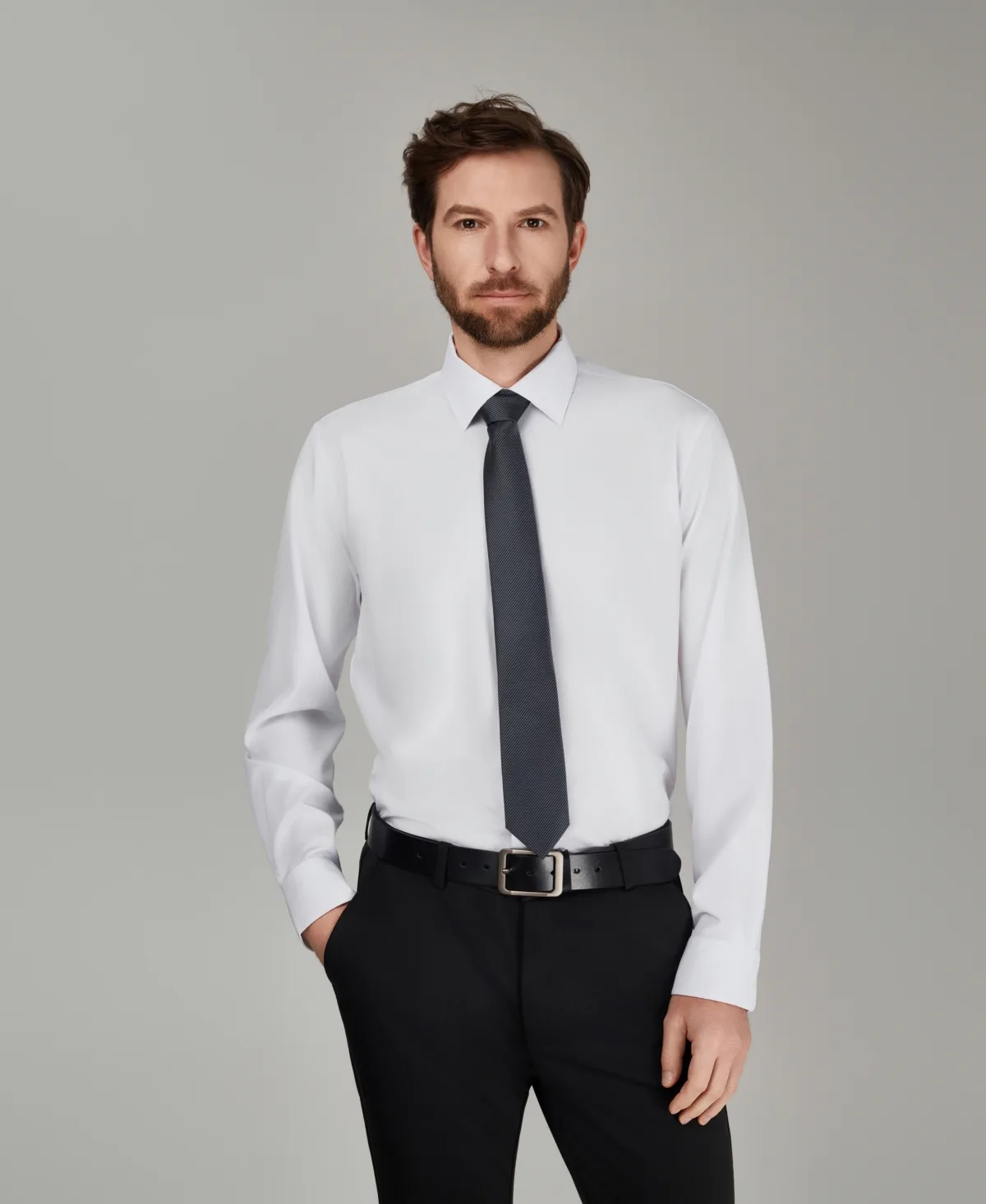 Spread Collar Performance Solid Dress Shirt by Alfani