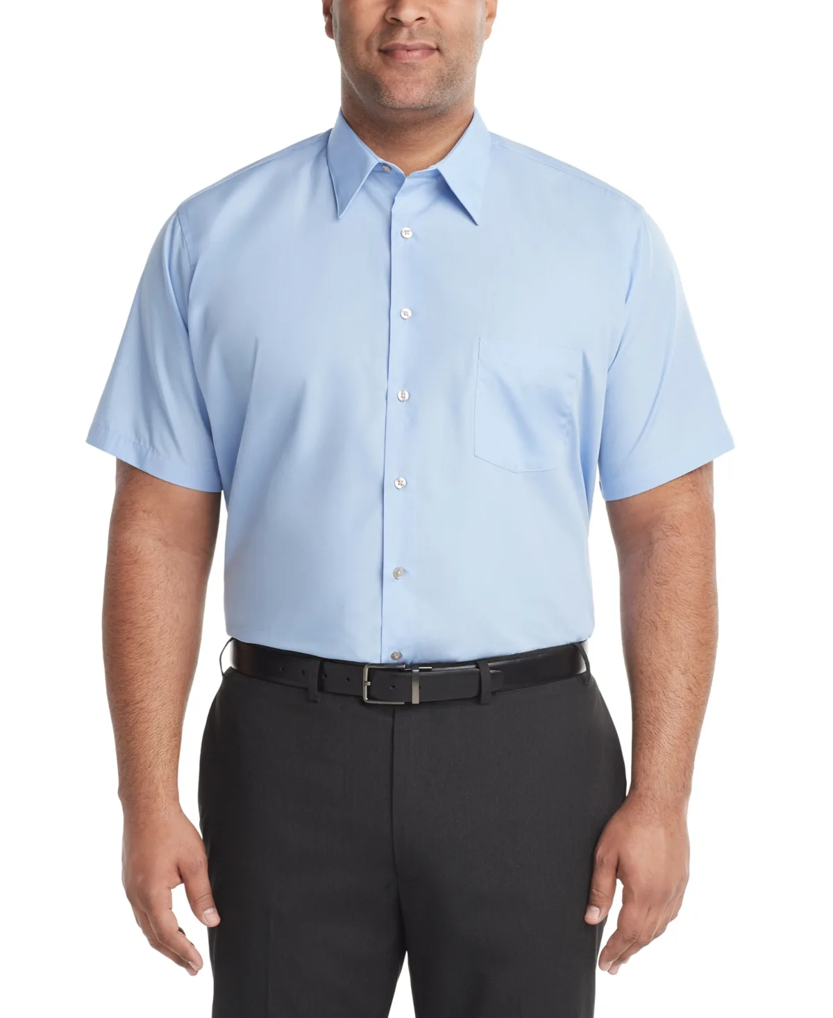 Poplin Short Sleeve Dress Shirt by Van Heusen