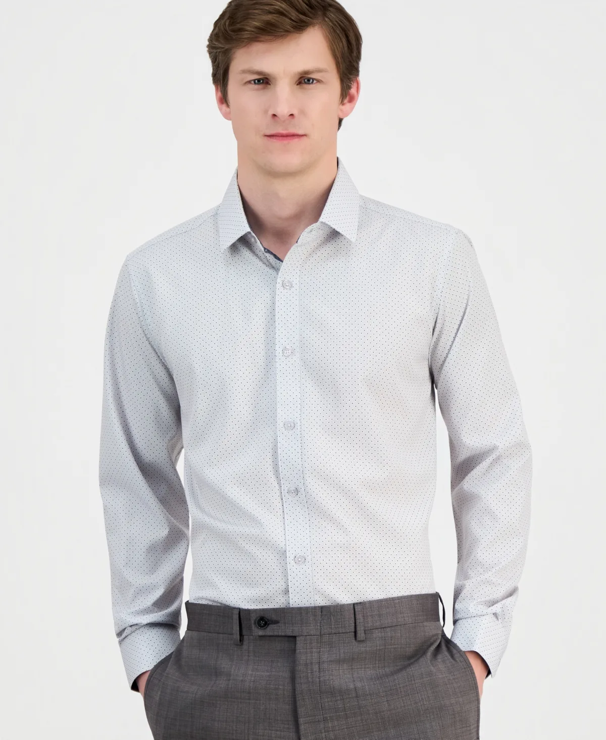 Slim-Fit Performance Four-Way Stretch Dress Shirt by Dylan Park