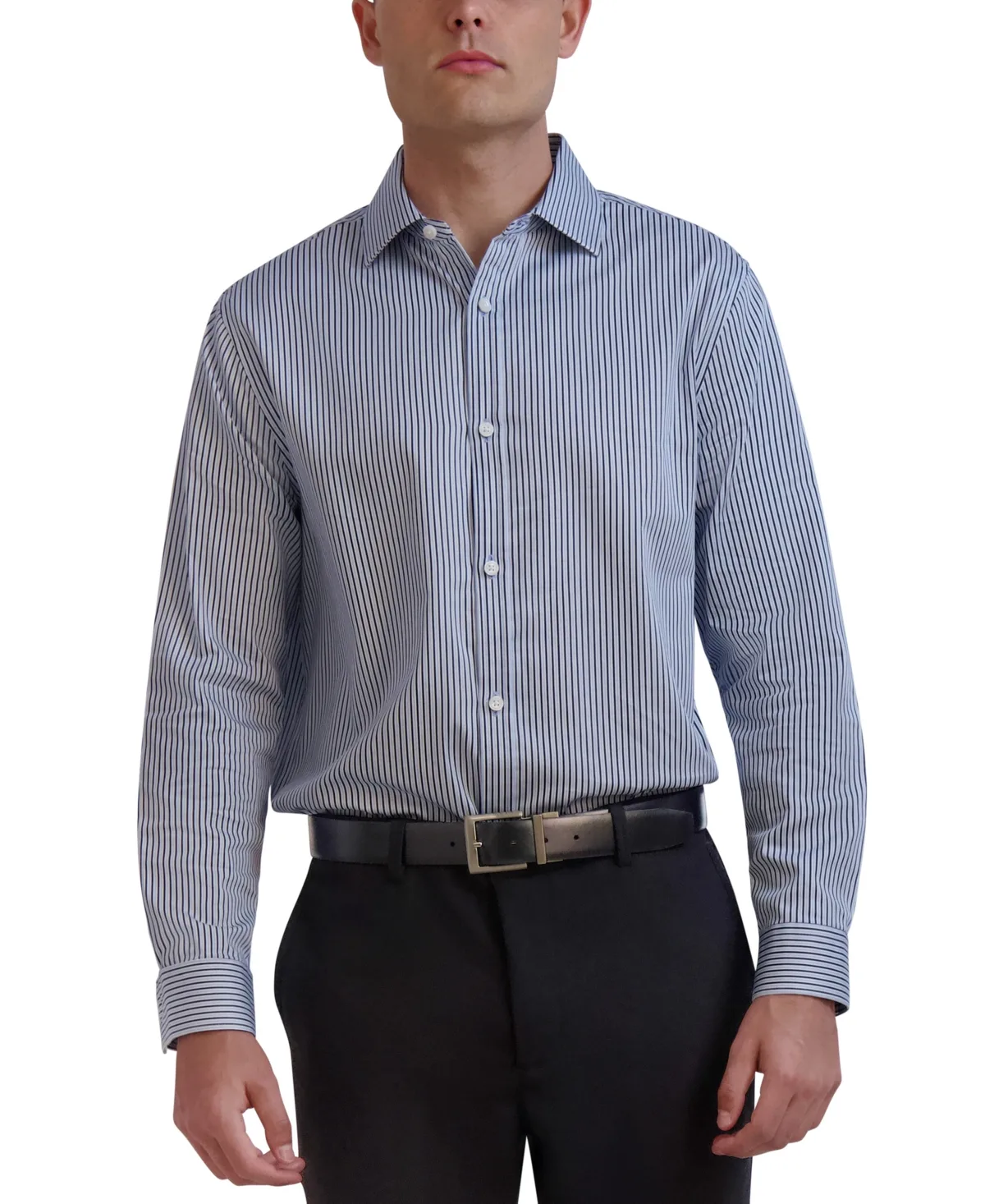 Slim-Fit Stripe Dress Shirt by Karl Lagerfeld Paris