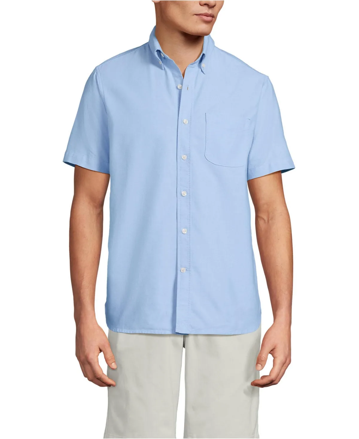 Short Sleeve Sail Rigger Oxford Shirt by Lands' End