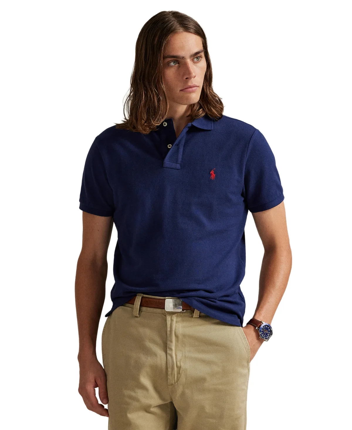 Custom Slim Fit Mesh Polo