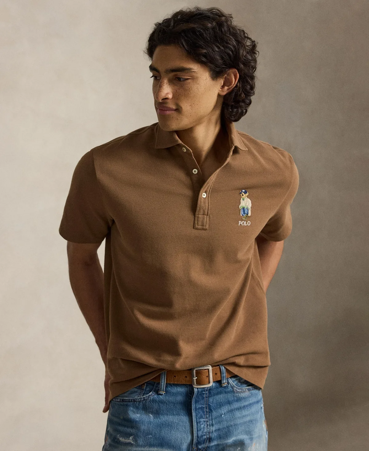 Classic-Fit Polo Bear Mesh Polo Shirt