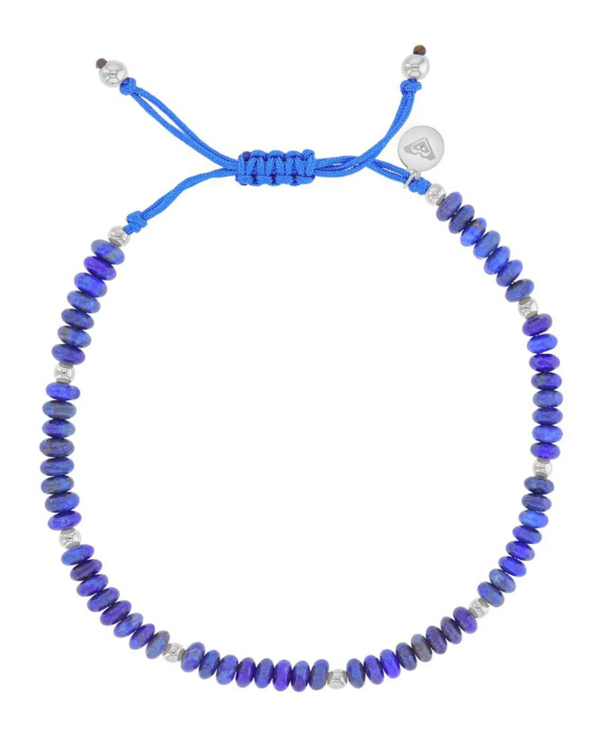 Waterproof Platinum Lapis Adjustable Bracelet