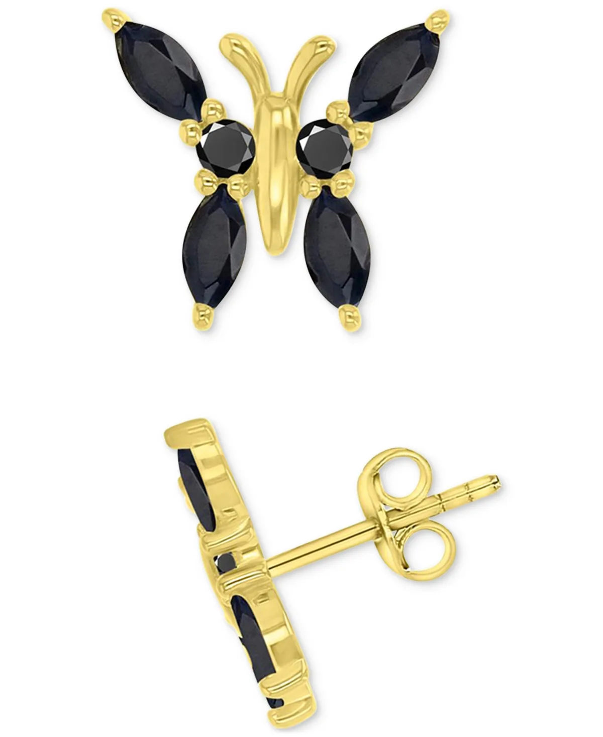 Butterfly Stud Earrings (1-7/8 ct. t.w.) in 14k Gold-Plated Sterling Silver