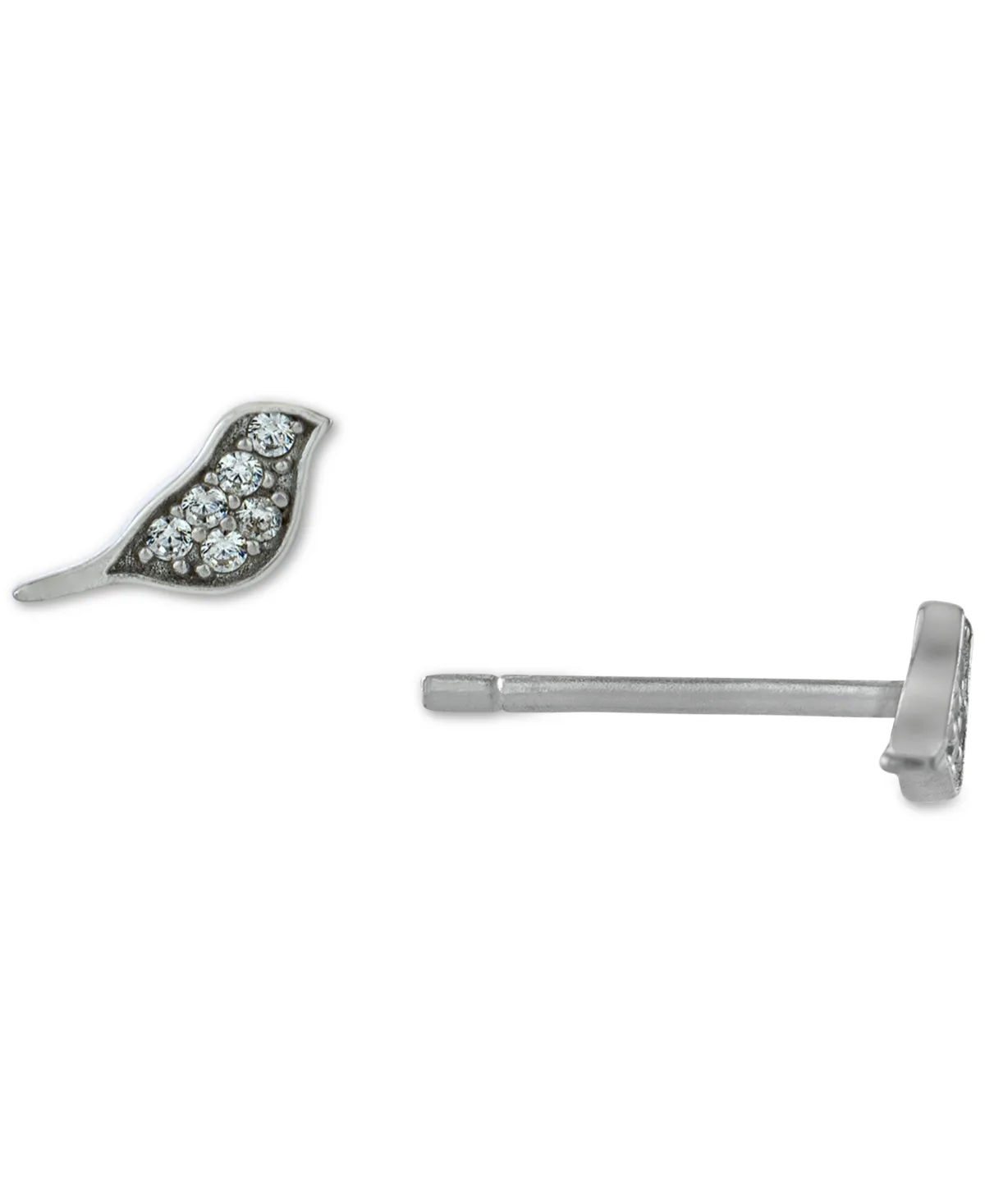 Pave Tiny Bird Stud Earrings in Sterling Silver by Macy's