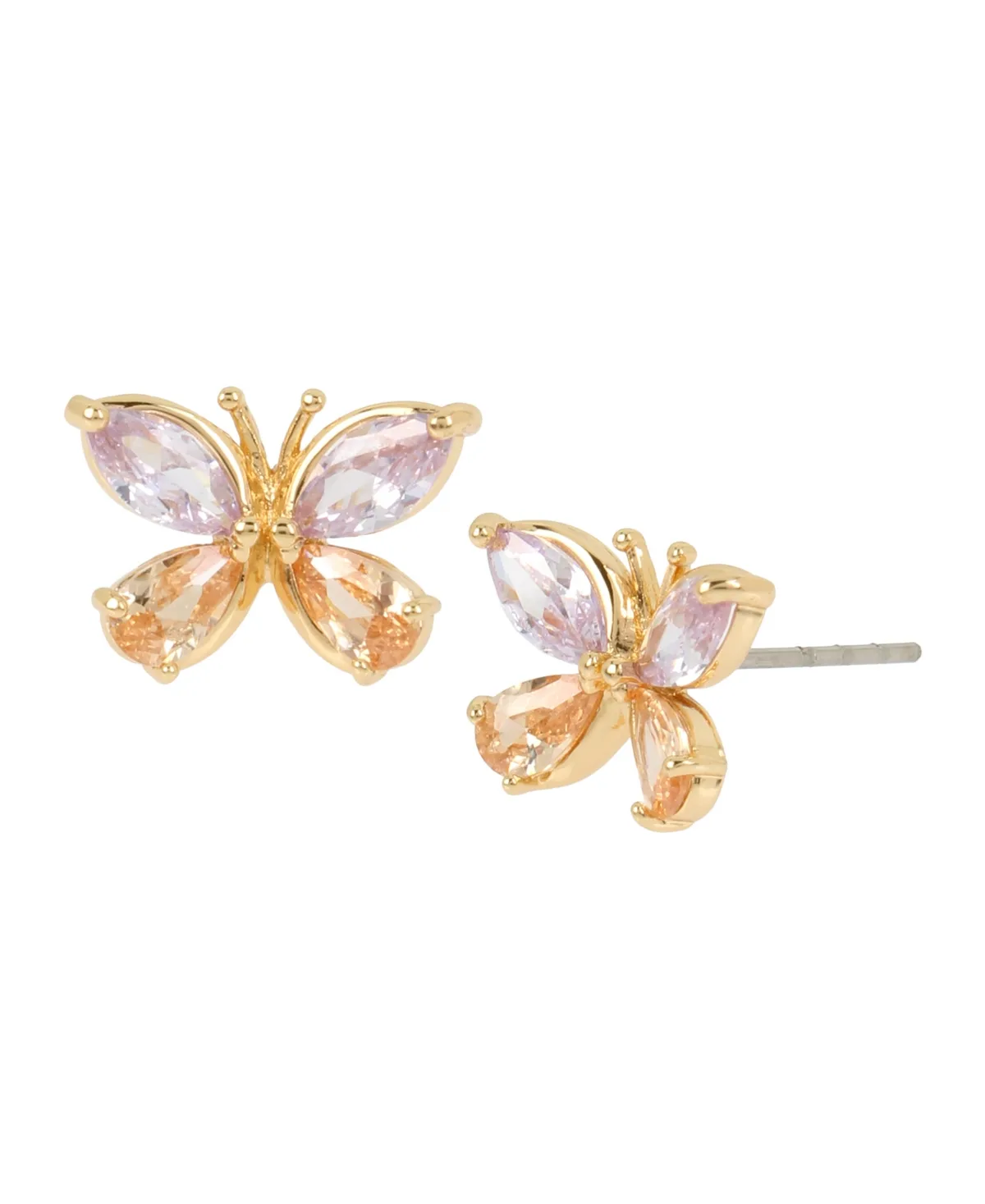 Cubic Zirconia Butterfly Stud Earrings by Betsey Johnson