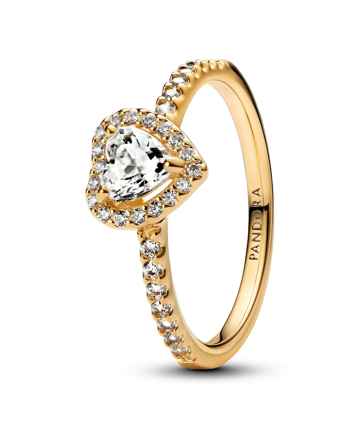 Gold-Plated Elevated Heart Ring by Pandora
