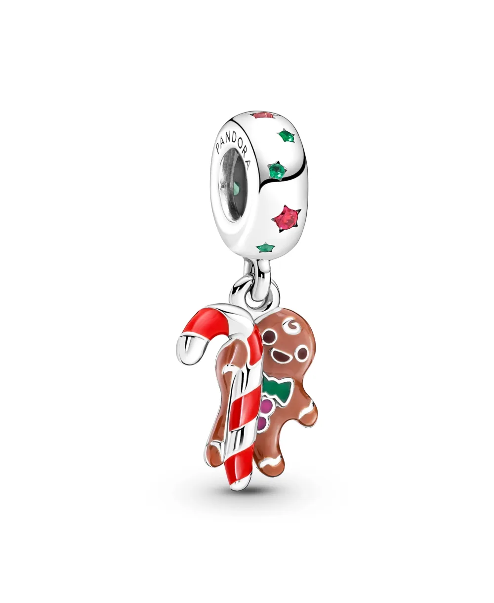 Sterling Silver Gingerbread Man Dangle Charm