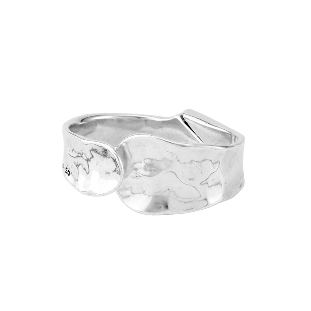 Rigid Sterling Silver Overlapping Waves Bracelet