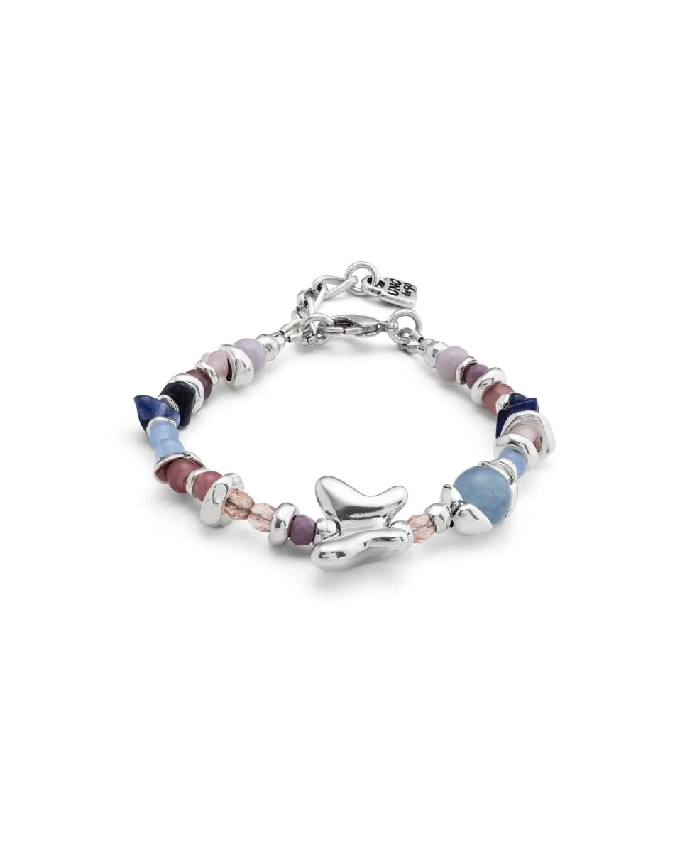 Sterling Silver Multicolor Handmade Crystals Metal Alloy Bracelet by Unode50