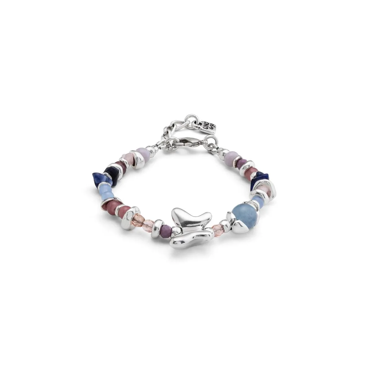 Sterling Silver Multicolor Handmade Crystals Metal Alloy Bracelet by Unode50