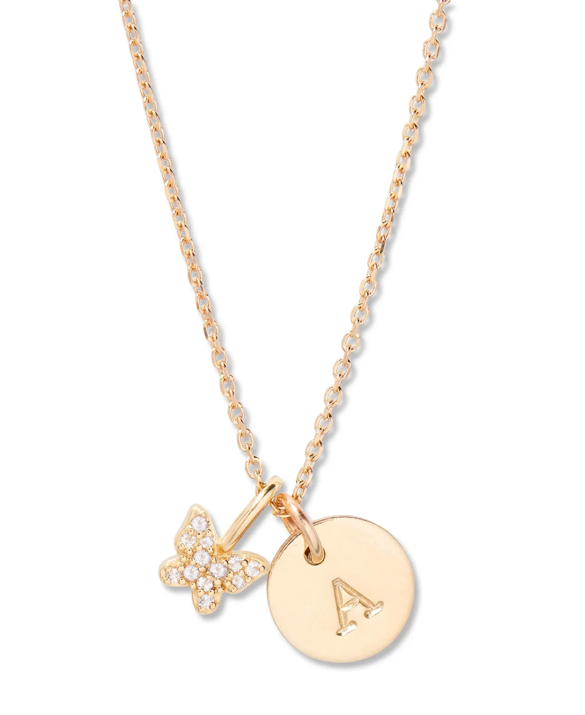 Adeline Initial Butterfly Necklace by Brook & York