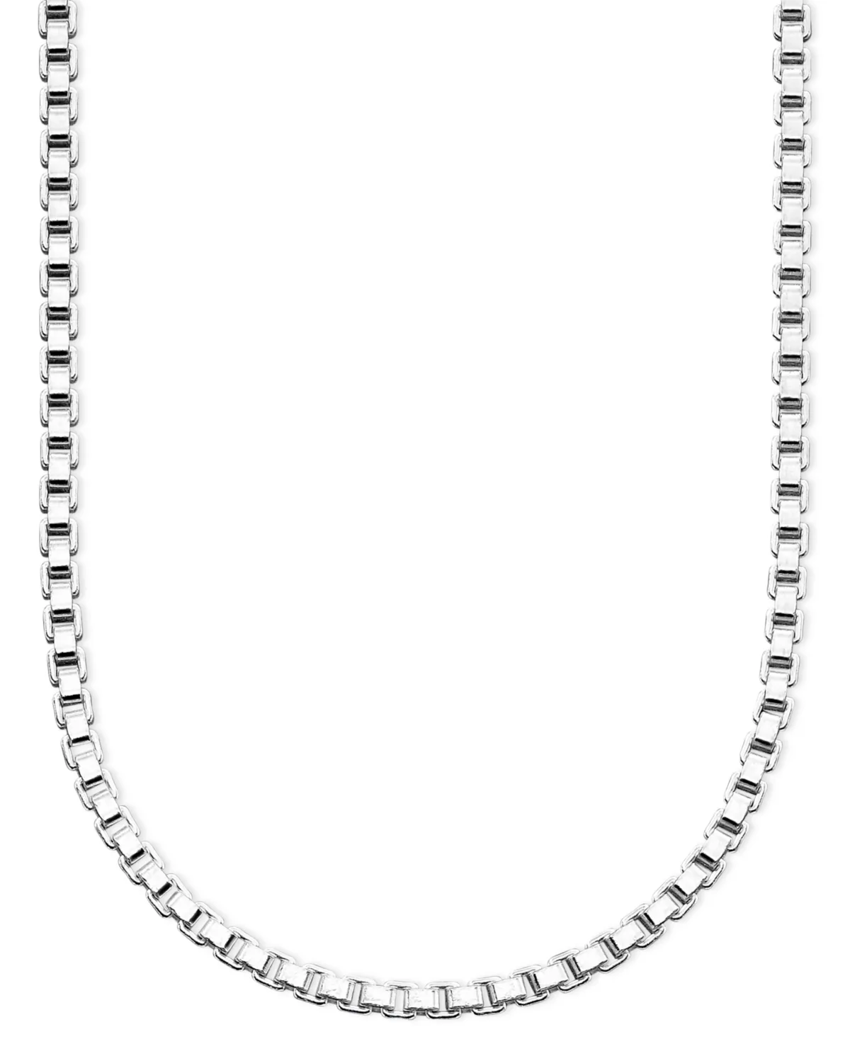 Sterling Silver Chain Necklace, 30" Box Chain by Giani Bernini