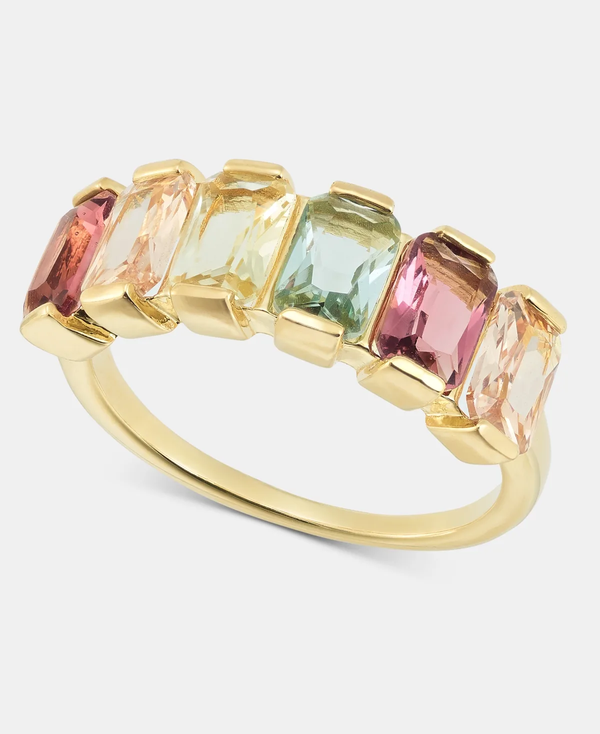 Gold-Tone Multicolor Crystal Ring by Charter Club