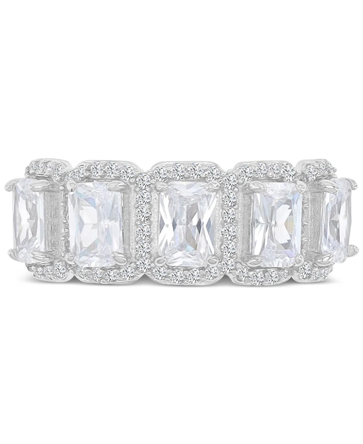 Cubic Zirconia Ring (6.221 Ct.t.w.) in Sterling Silver by Macy's