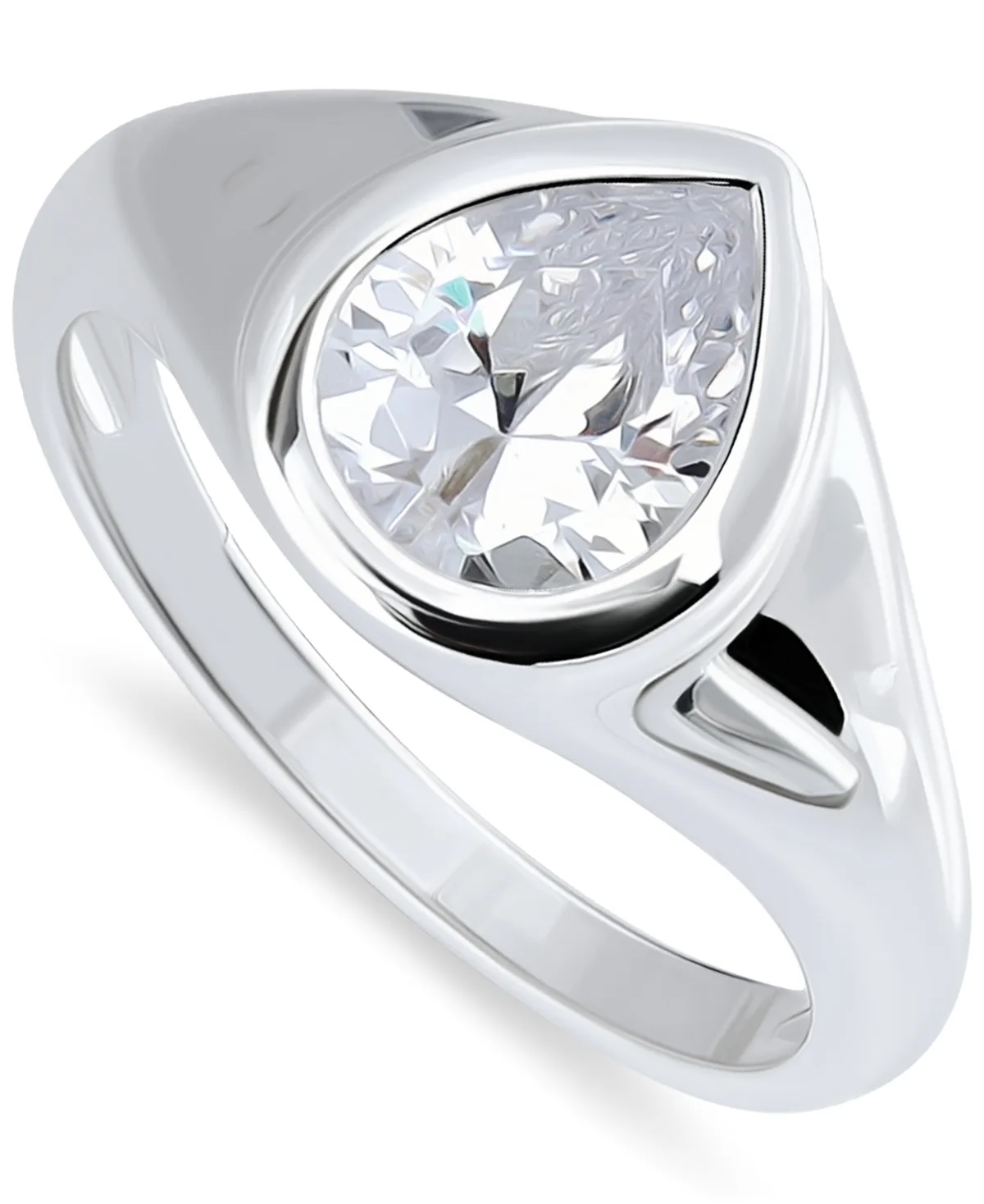 Cubic Zirconia Pear-Shape Statement Ring (2-1/2 ct. t.w.) in 18k Gold-Plated Sterling Silver by Giani Bernini