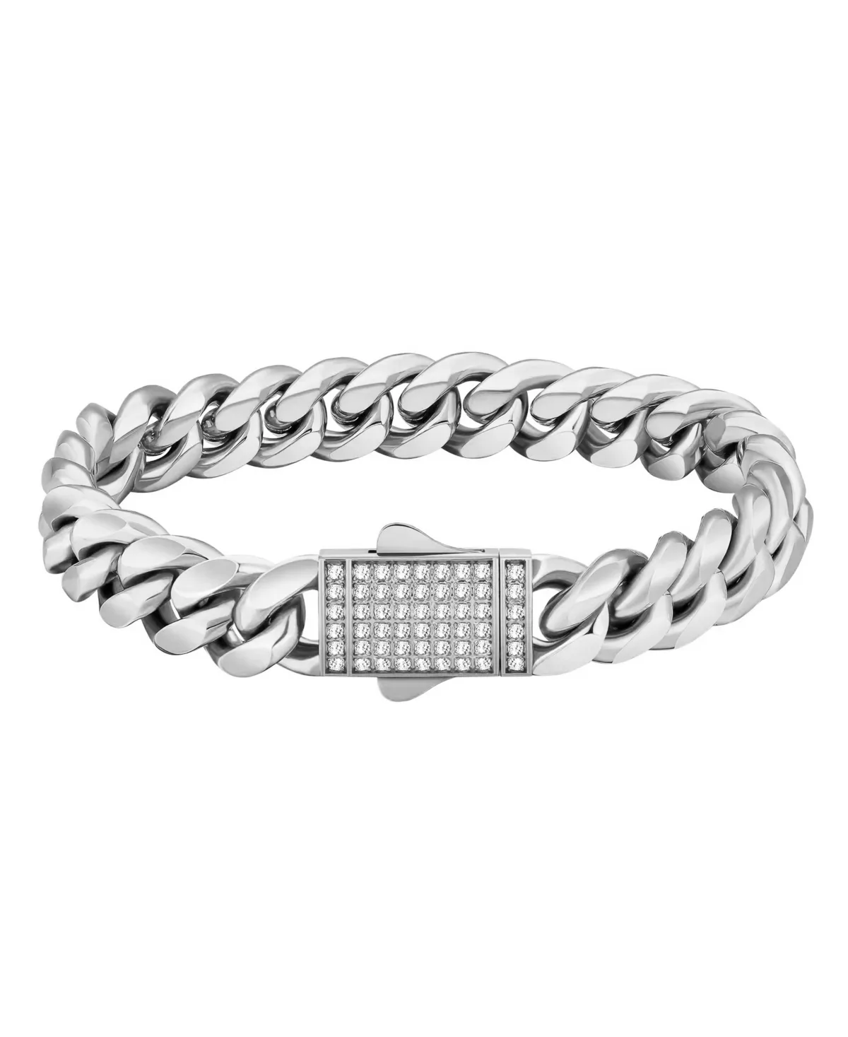 Iced Cuban Stainless Steel Chain Bracelet