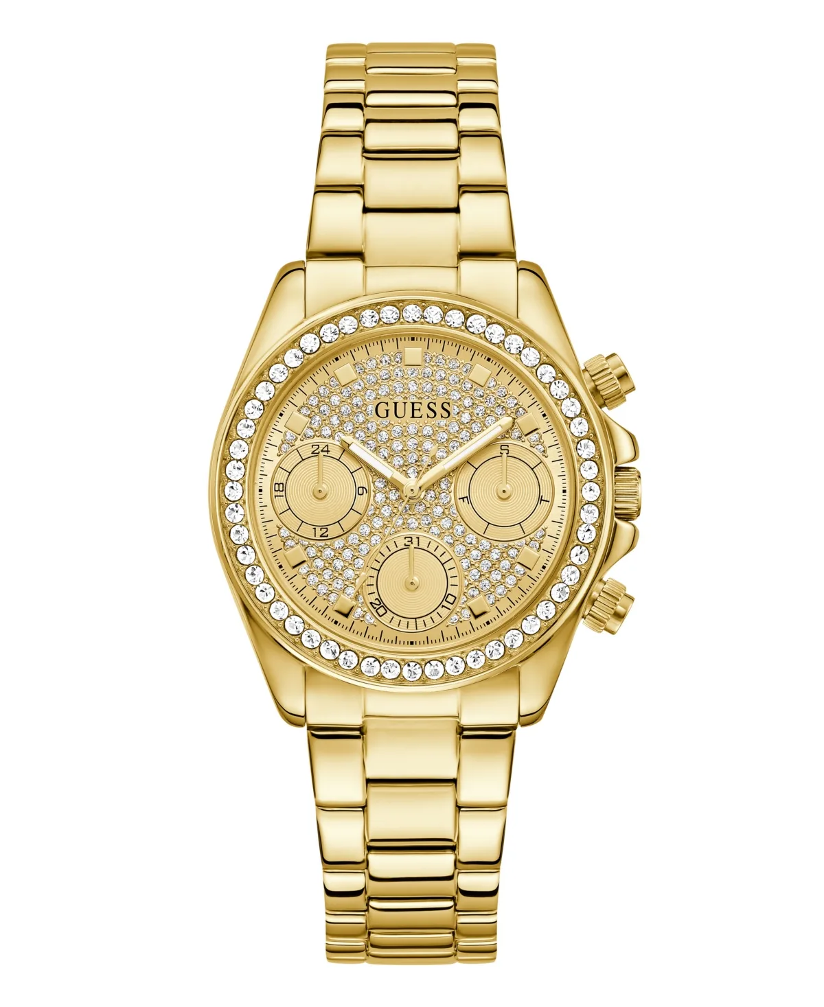 Glitz Gold-Tone Stainless Steel Multi-Function Watch, 36mm by Guess