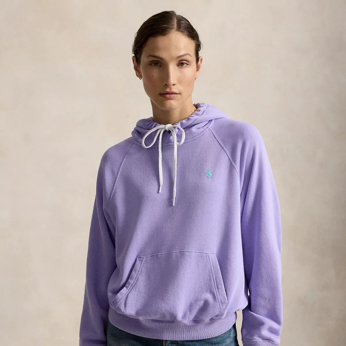 Shrunken Fit Lightweight Fleece Hoodie by Polo Ralph Lauren