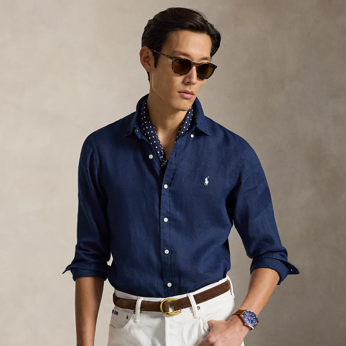 Slim Fit Linen Shirt by Polo Ralph Lauren