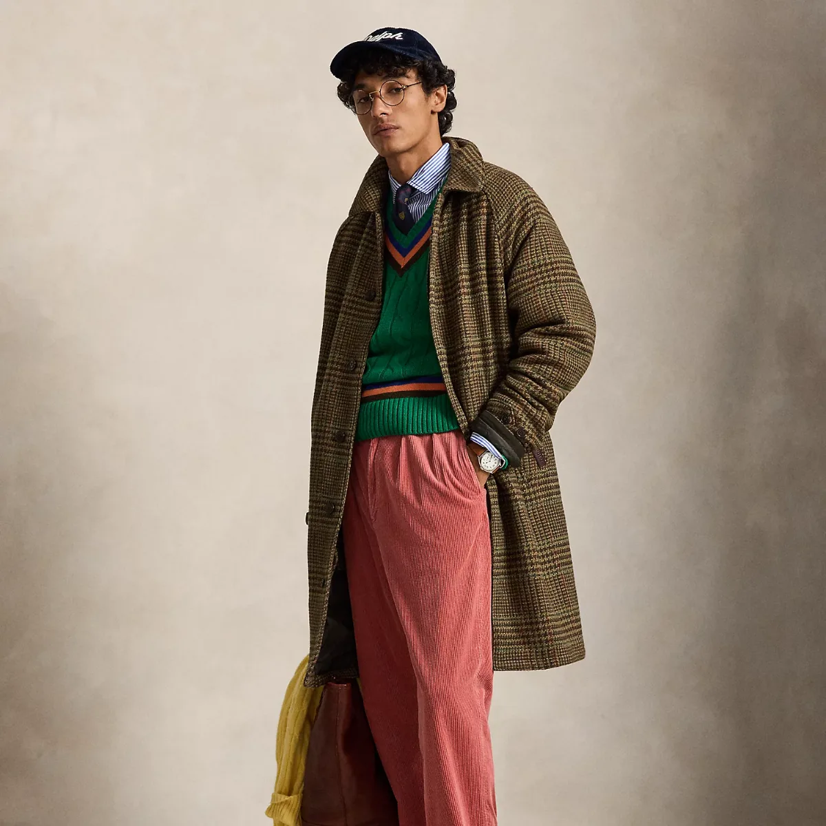 The Langdon Plaid Tweed Walking Coat by Polo Ralph Lauren