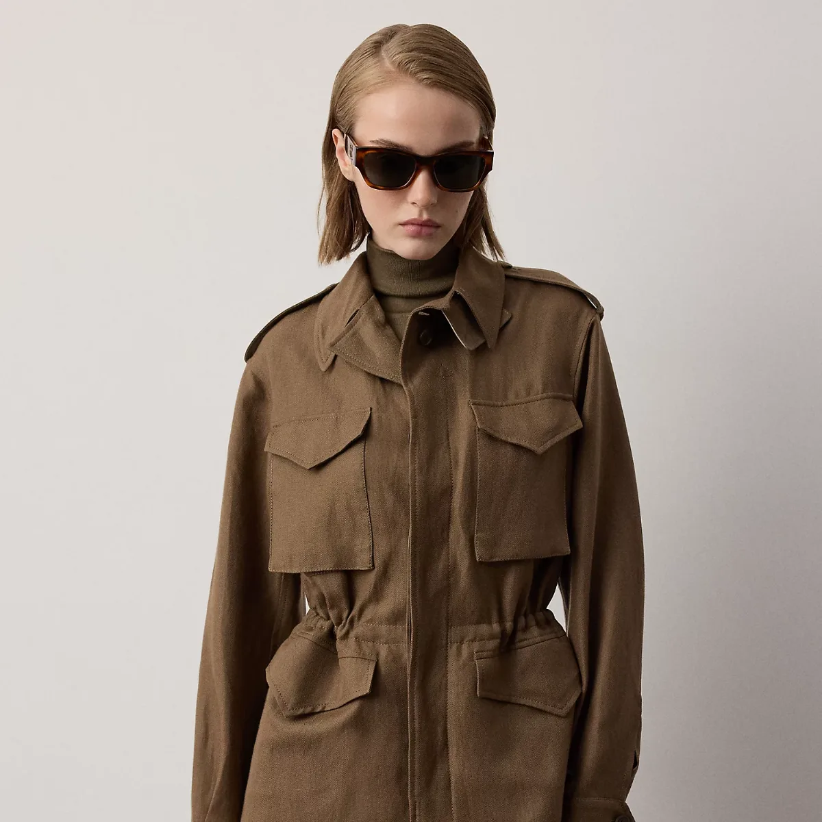 Milton Cashmere-Linen Field Jacket by Ralph Lauren Collection