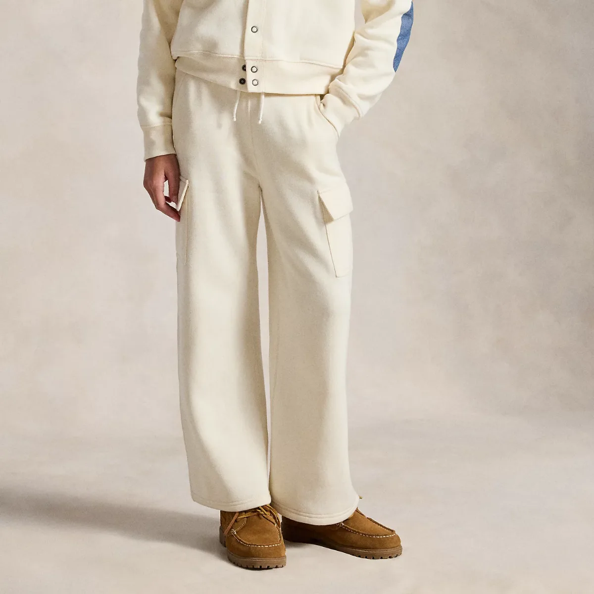 Wide-Leg Cargo Fleece Tracksuit Bottoms by Ralph Lauren