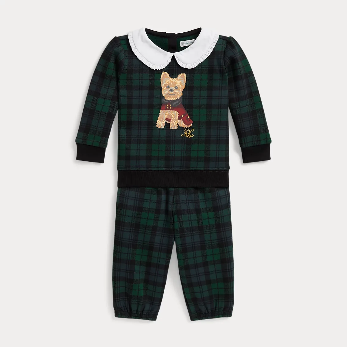 Dog-Print Fleece Sweatshirt & Trouser by Ralph Lauren