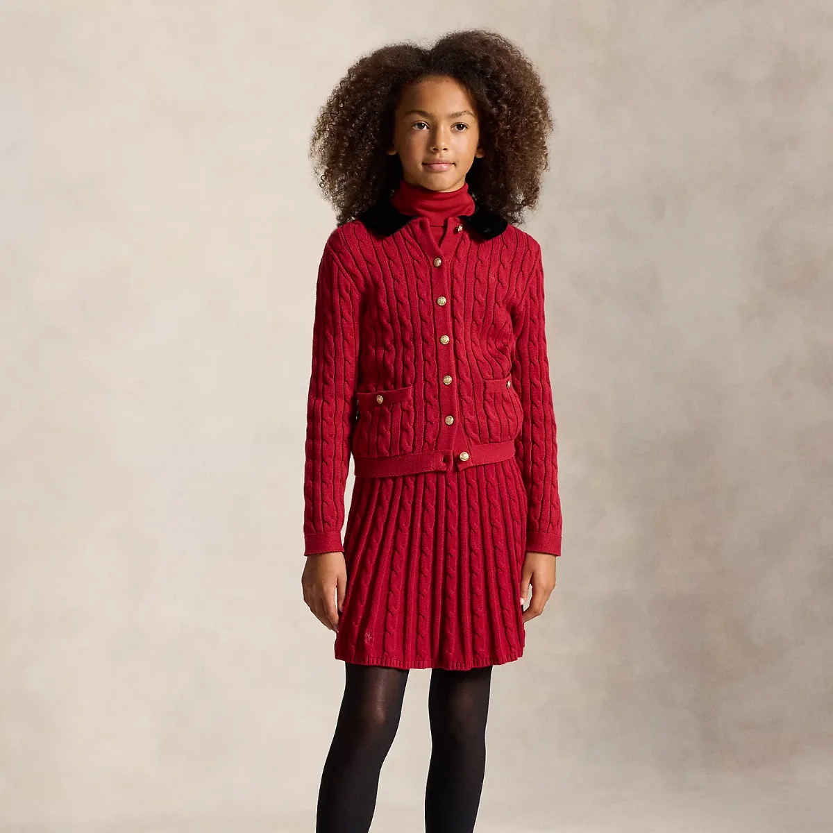 Cable-Knit Cotton Skirt by Ralph Lauren