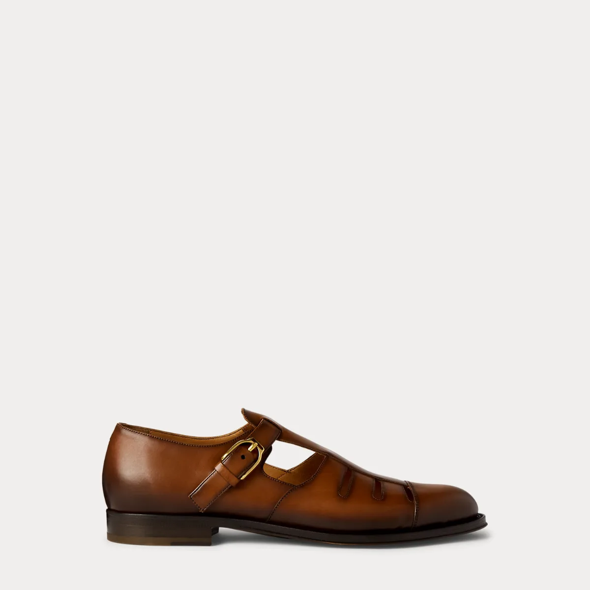 Burnished Calfskin Fisherman Sandal by Ralph Lauren Purple Label