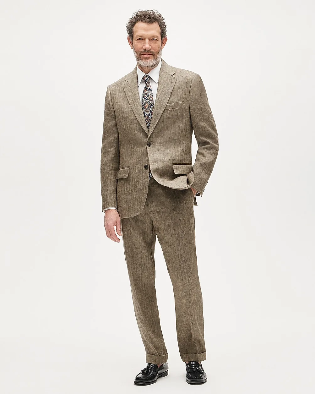 Crosby Classic-Fit Suit Jacket in Linen Herringbone Twill by J.Crew