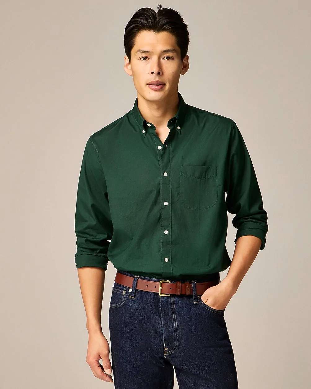 Relaxed Secret Wash Cotton Poplin Shirt by J.Crew