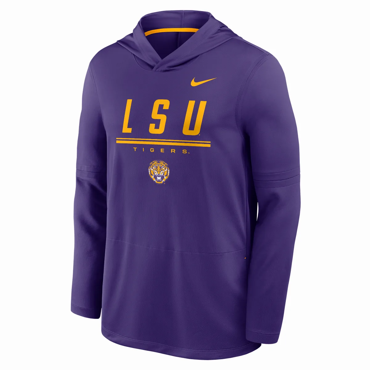 LSU Sideline Dri-FIT College Long-Sleeve Hooded Top by Nike