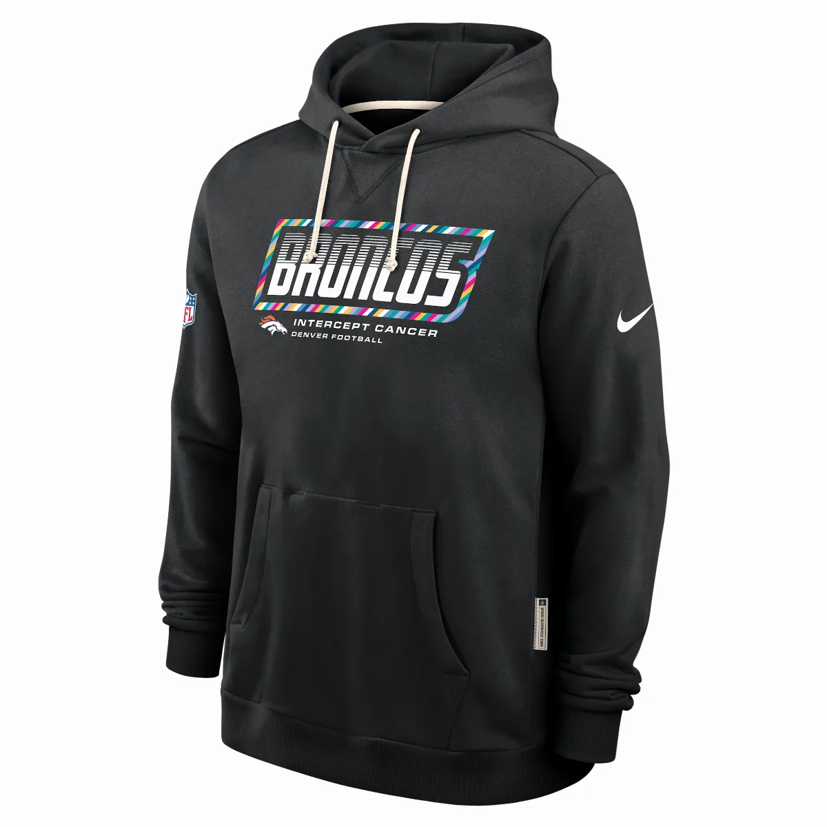 Denver Broncos Crucial Catch Sideline Standard Issue Dri-FIT NFL Pullover Hoodie by Nike