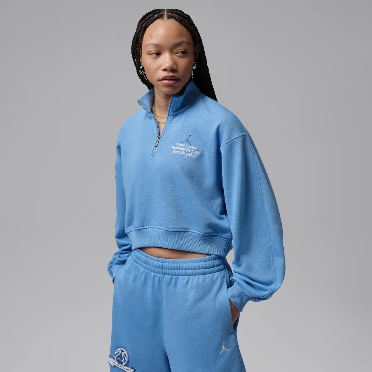 Jordan Brooklyn Fleece Cropped 1/4-Zip Top by Jordan