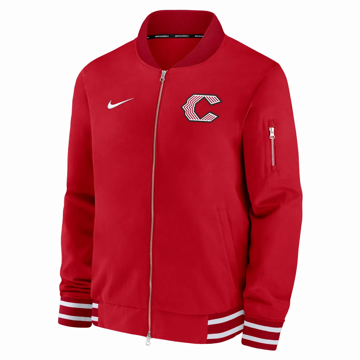 Cincinnati Reds Authentic Collection City Connect MLB Full-Zip Bomber Jacket