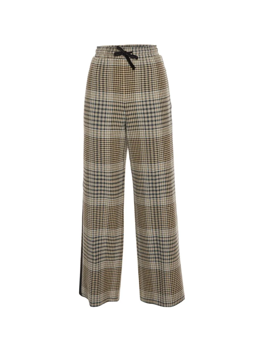 Plaid Wide-Leg Trousers by Maje