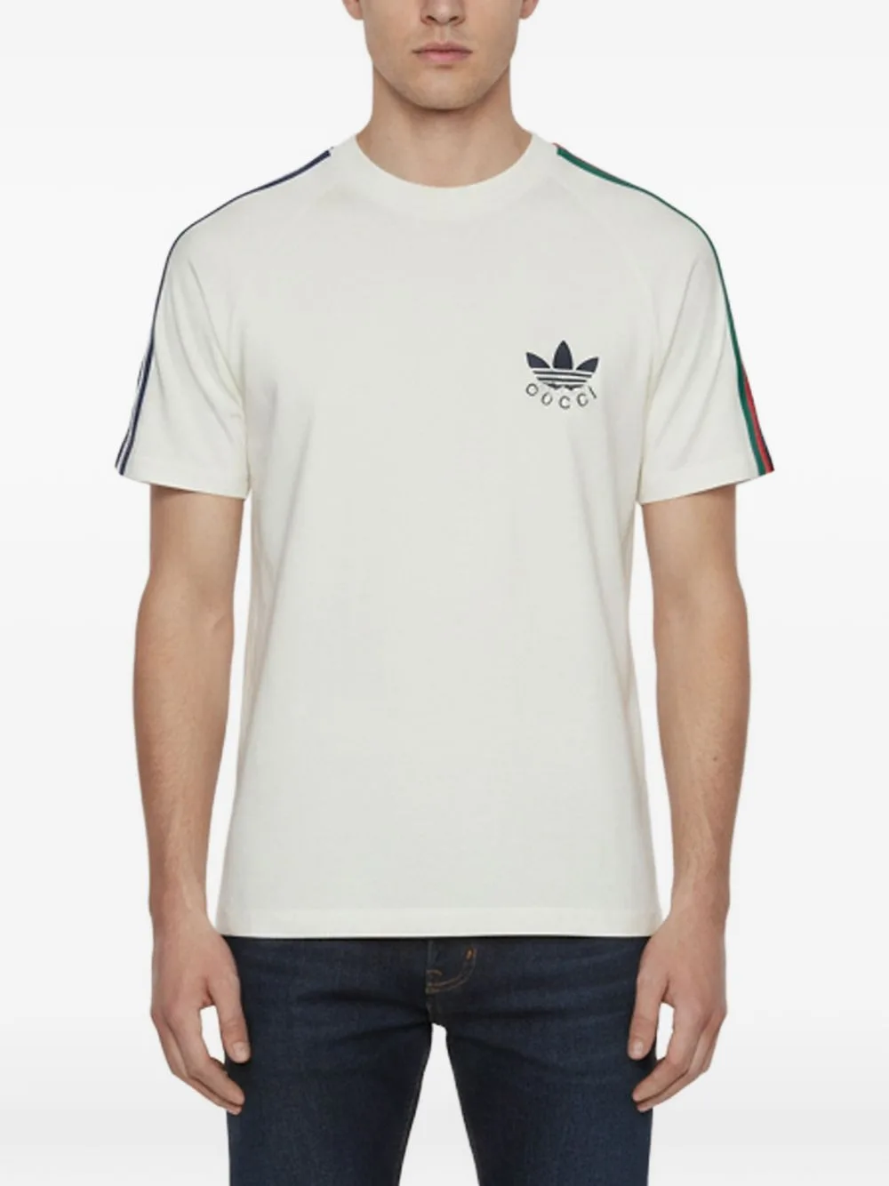 Gucci x Adidas Logo-Print Short-Sleeve T-Shirt
