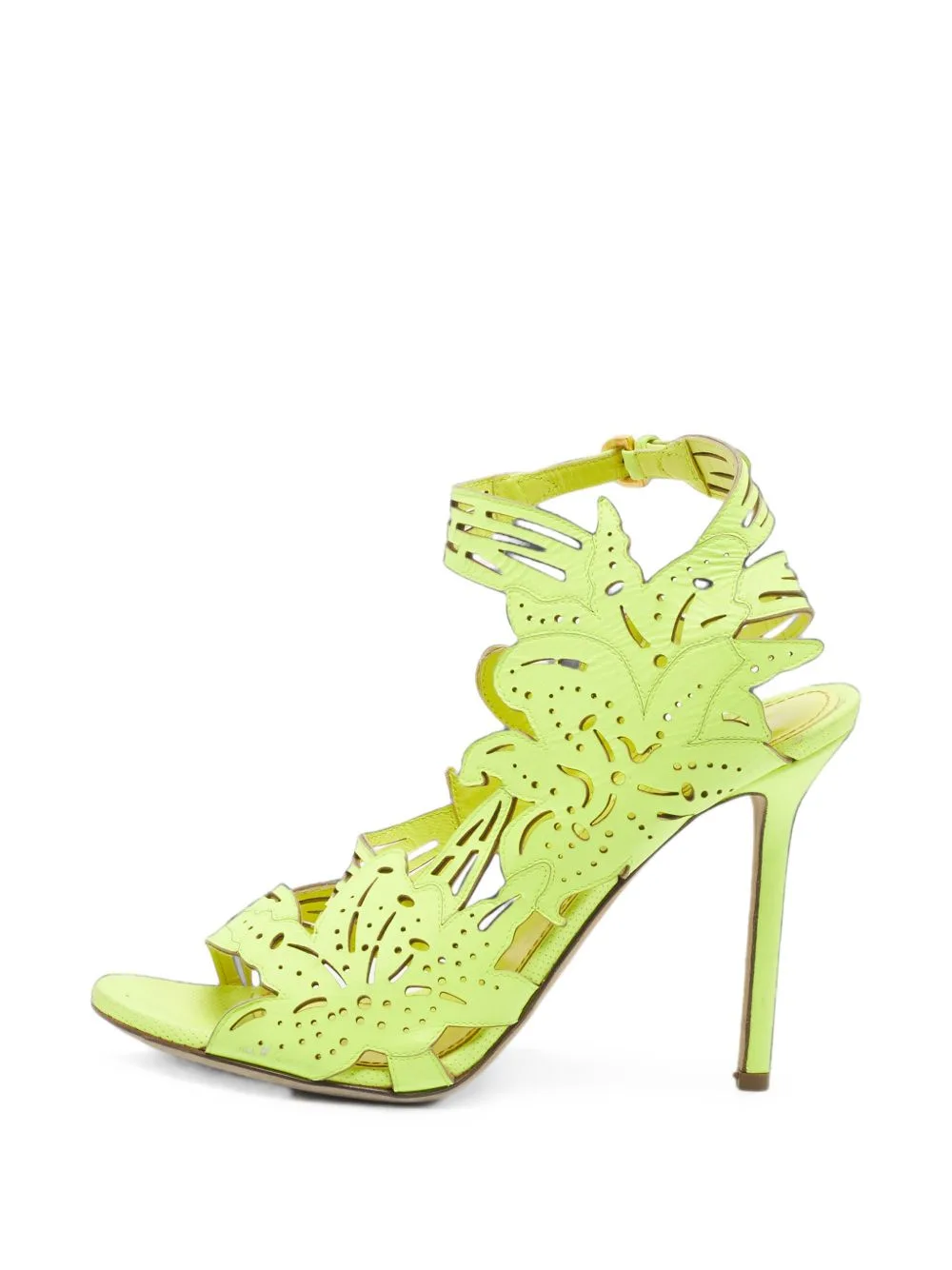 Laser-Cut Ankle-Strap Sandals by Sergio Rossi Vintage