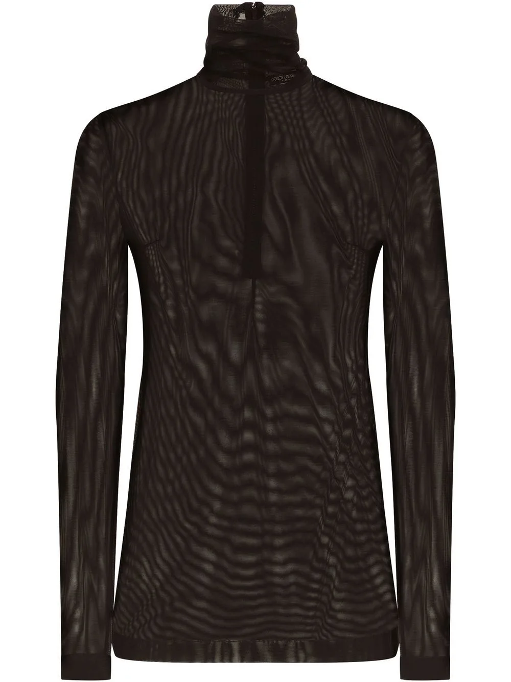 Sheer Half-Zip Mesh Top by Dolce & Gabbana