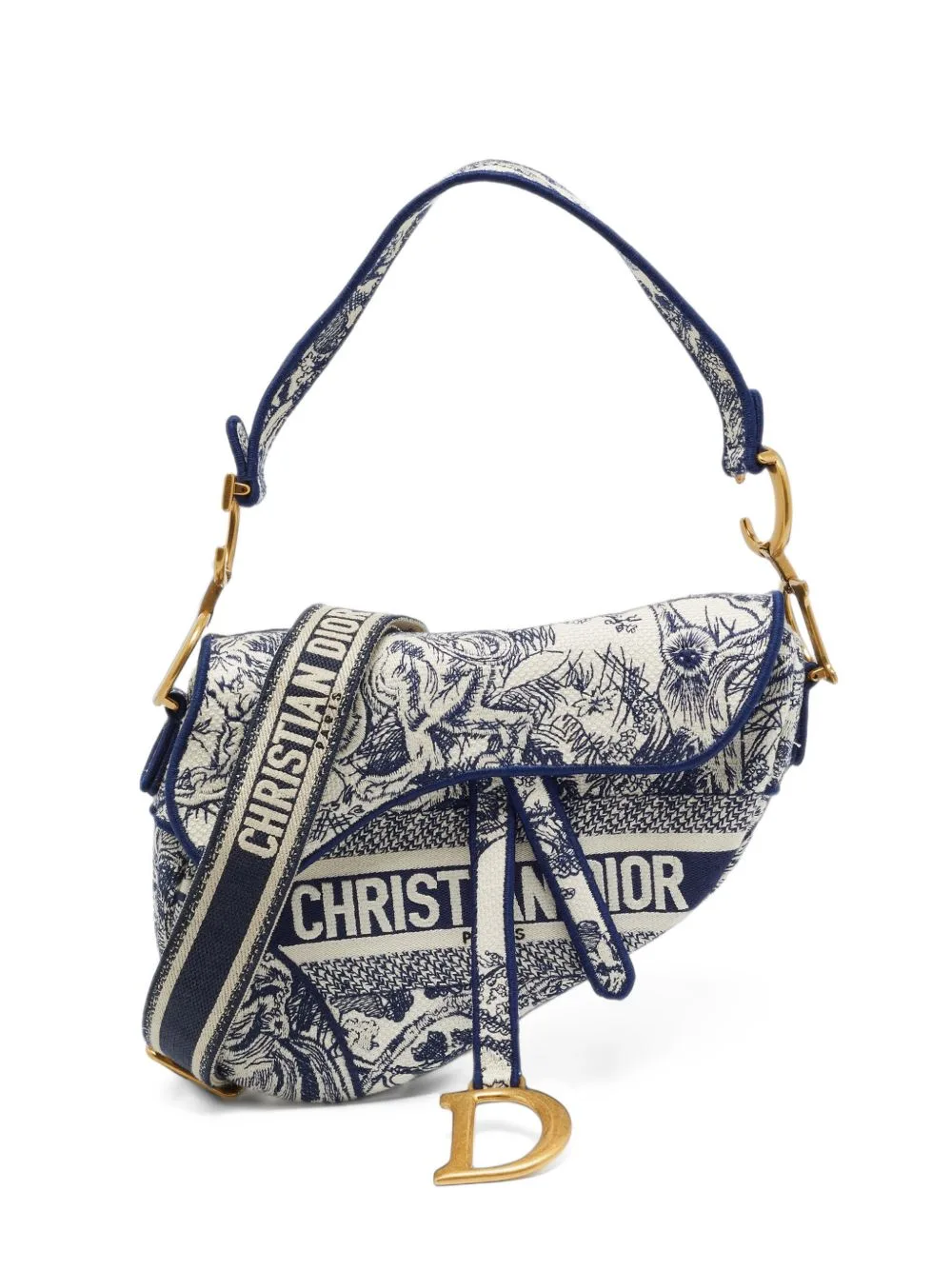 2021 Saddle Toile De Jouy Shoulder Bag