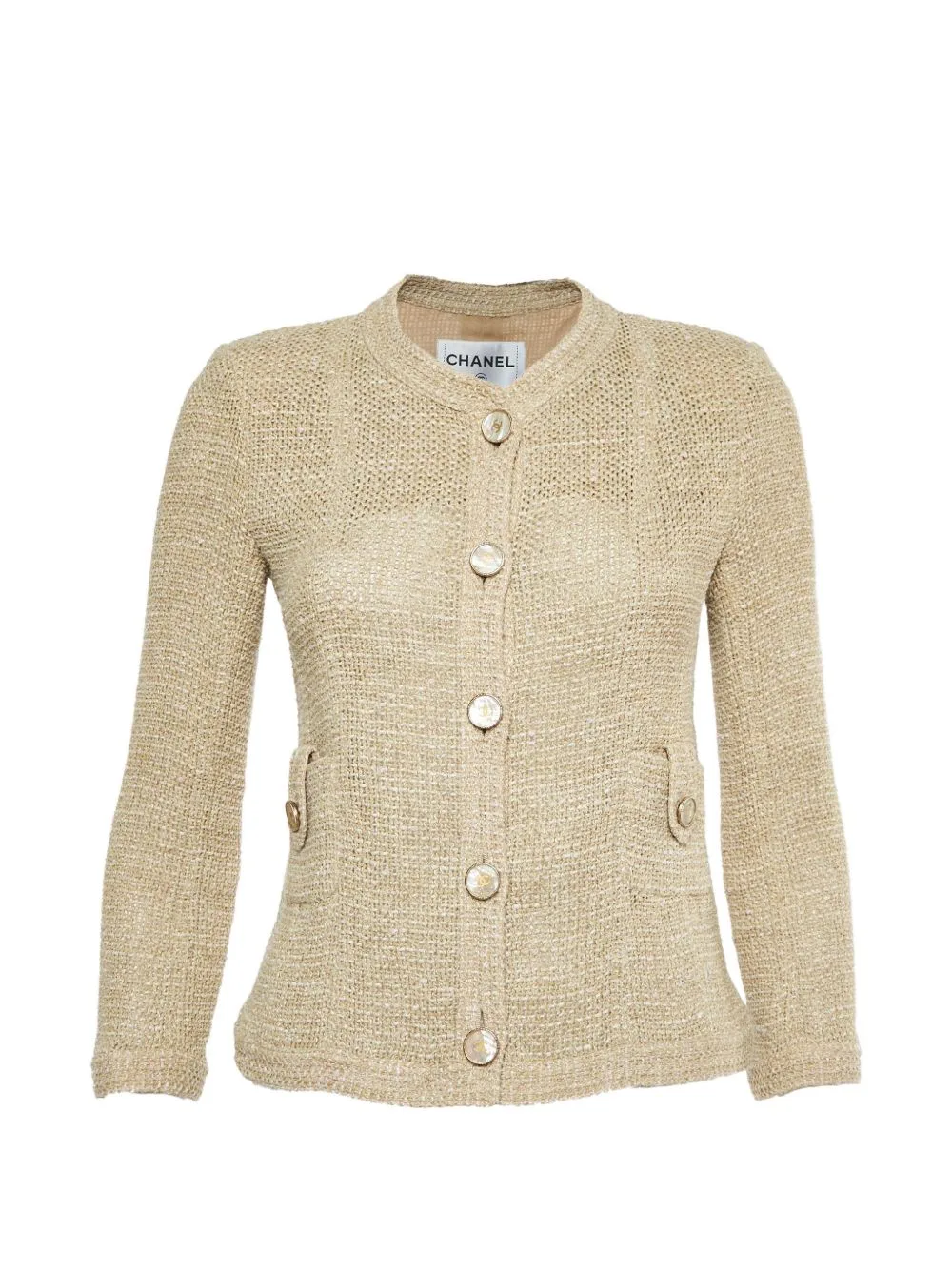 CC Turn-Lock Button-Down Tweed Jacket by CHANEL Pre-Owned